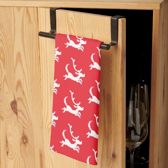 Linge De Cuisine Silhouette de Max le renne (Pliage en tiers)