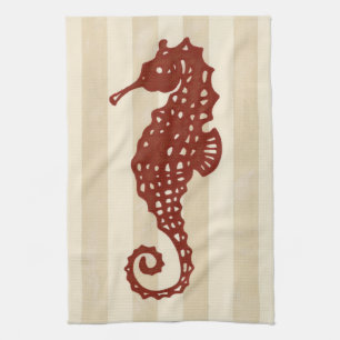 Linge De Cuisine Silhouette d'hippocampe
