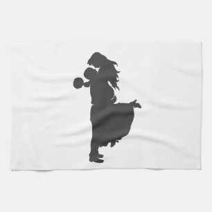 Linge De Cuisine Silhouette d'un couple