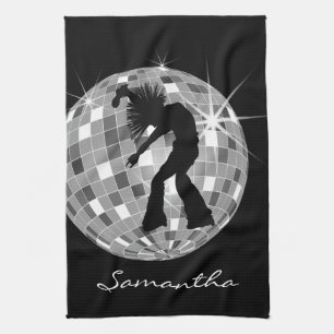 Linge De Cuisine Silhouette super de danseur sur DiscoBall