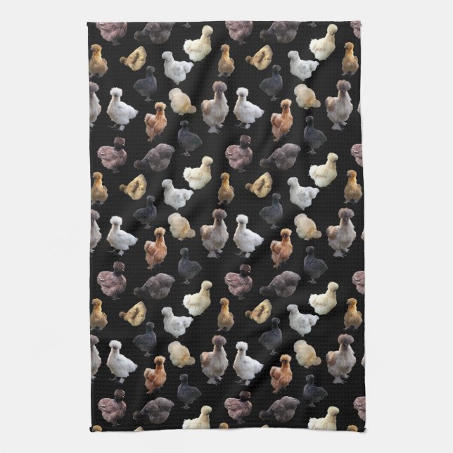 Linge De Cuisine Silkie Bantam Chickens (Vertical)