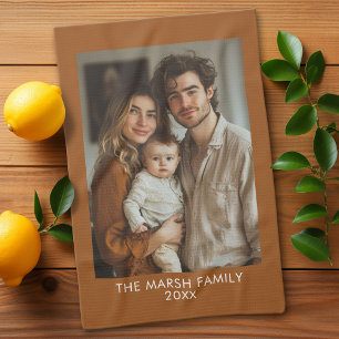 Linge De Cuisine Simple 1 Modèle photo - Bordure couleur chaude - T