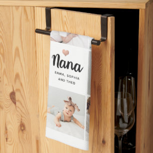 Linge De Cuisine Simple et chic Collage de photos du coeur pour N