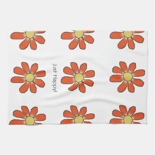 Linge De Cuisine SIMPLEMENT HEUREUX Graphisme Floral