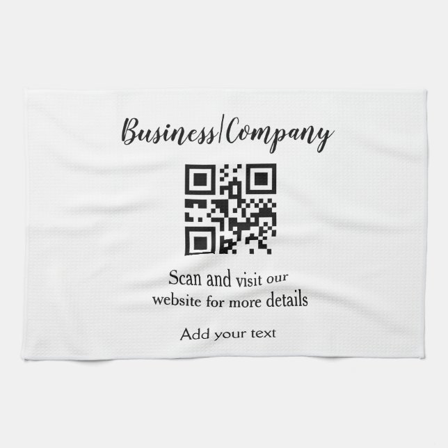 Linge De Cuisine Site web simple de société commerciale code-barres (Horizontal)