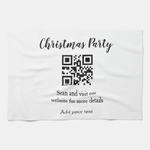Linge De Cuisine Site web simple pour fête de Noël code-barres QR a