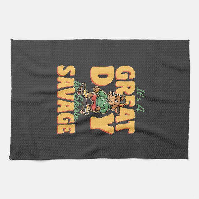 Linge De Cuisine Skate Dog Great Day Savage (Horizontal)