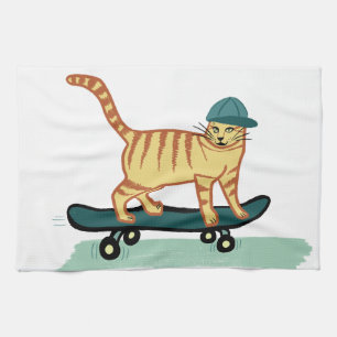 Linge De Cuisine Skate Tabby Cat