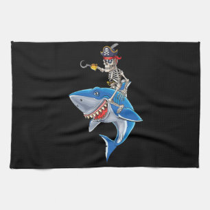 Linge De Cuisine Skeleton Pirate équitation Requin mignonette Garço