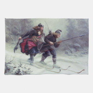 Linge De Cuisine Ski Pieds d'oiseau Traverser la montagne
