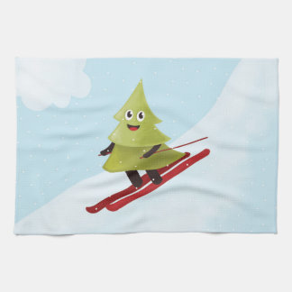 Linge De Cuisine Ski Pine Arbre Cute Sports Neige hiver
