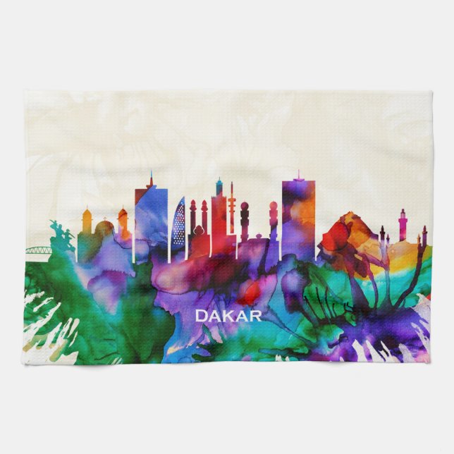 Linge De Cuisine Skyline Dakar (Horizontal)