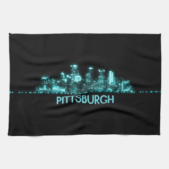 Linge De Cuisine Skyline de Pittsburgh (Horizontal)
