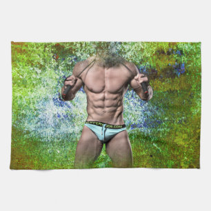 Linge De Cuisine SlipperyJoe's homme adulte très musclé torse nu 