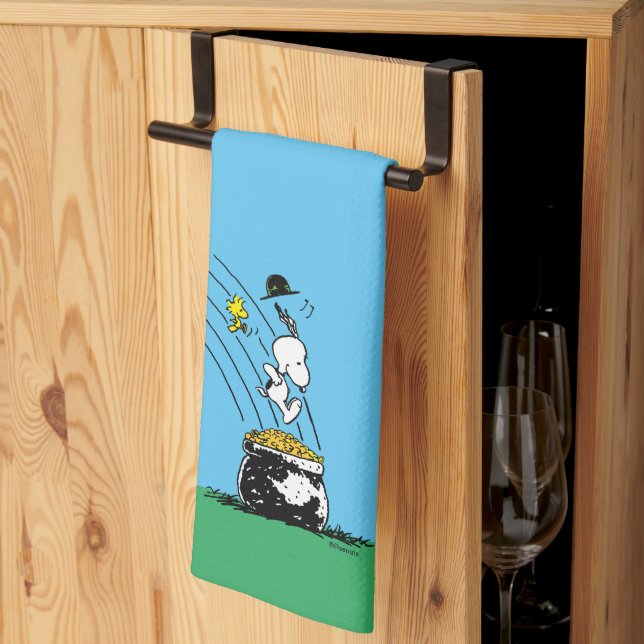 Linge De Cuisine Snoopy Jumping dans le pot d'or (Pliage en tiers)