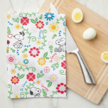 Linge De Cuisine Snoopy So Sweet Flower Pattern<br><div class="desc">Take a look at this super cute design featuring Snoopy in a bright,  floral garden pattern.</div>