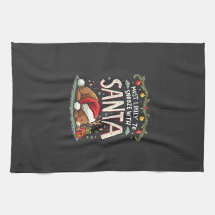 Linge De Cuisine Snooze avec Père Noël Sleepy Reindeer