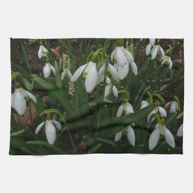 Linge De Cuisine Snowdrops I (Horizontal)