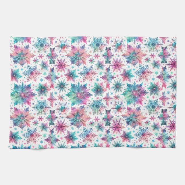 Linge De Cuisine Snowflakes (Horizontal)