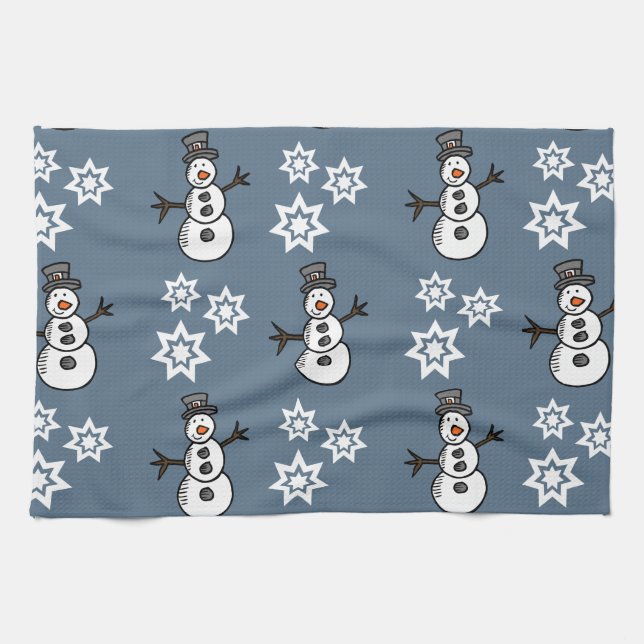 Linge De Cuisine Snowman (Horizontal)