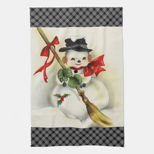 Linge De Cuisine Snowman 001 (Vertical)