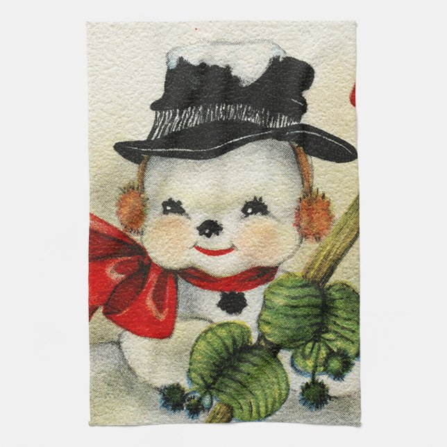 Linge De Cuisine Snowman 004 (Vertical)