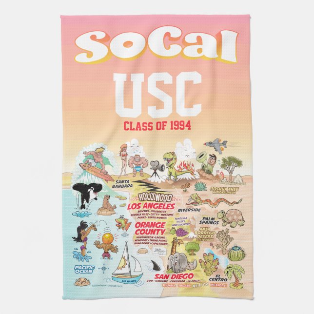 Linge De Cuisine SoCal personnalisable (Vertical)