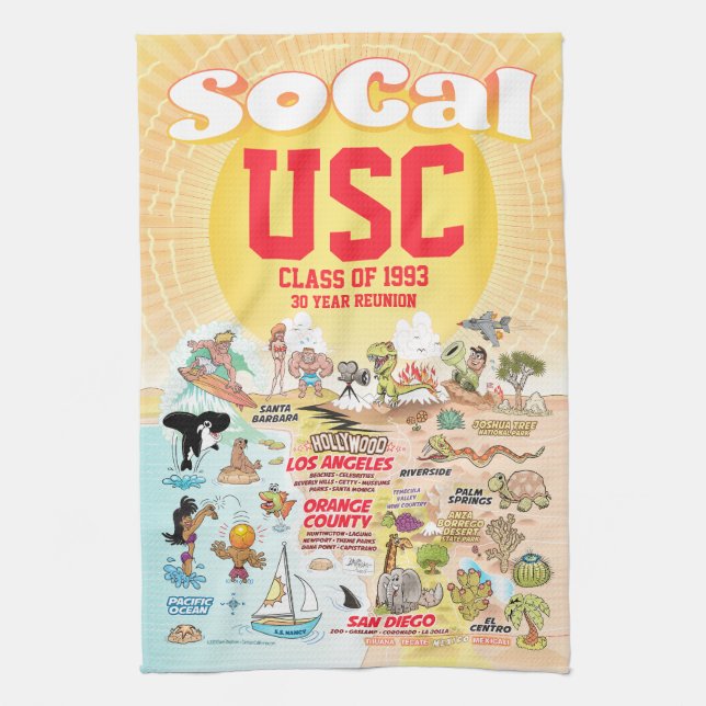 Linge De Cuisine SoCal personnalisable (Vertical)