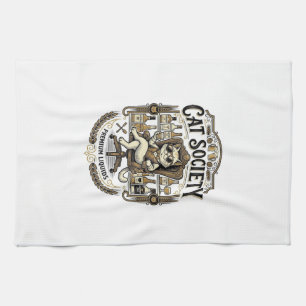 Linge De Cuisine Société de chats Bar à alcool Humour Vintage Vecte