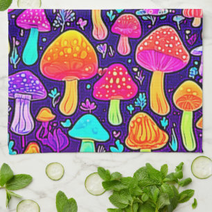 Linge De Cuisine Soft Neon : Patch pour champignon de dessin