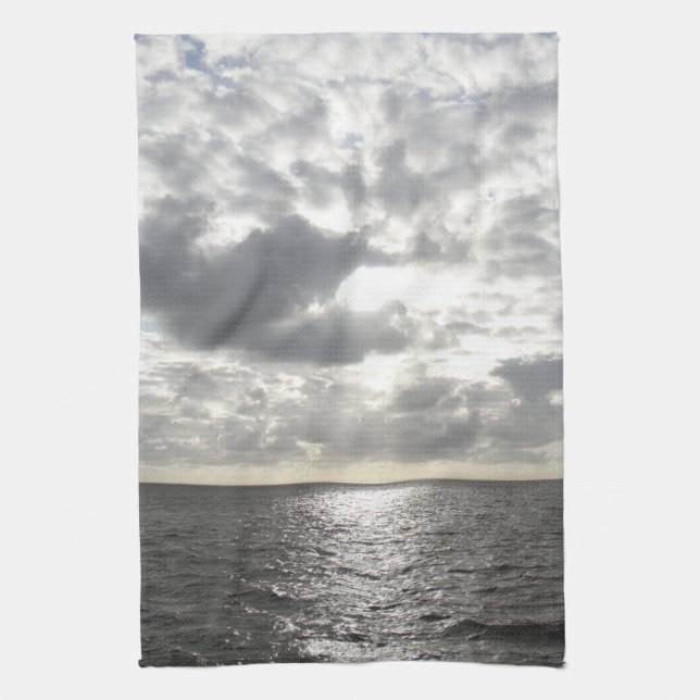 Linge De Cuisine Soleil brillant à travers les nuages (Vertical)