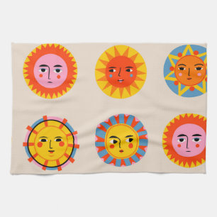 Linge De Cuisine soleils Abstraits : motif sans couture ethnique.