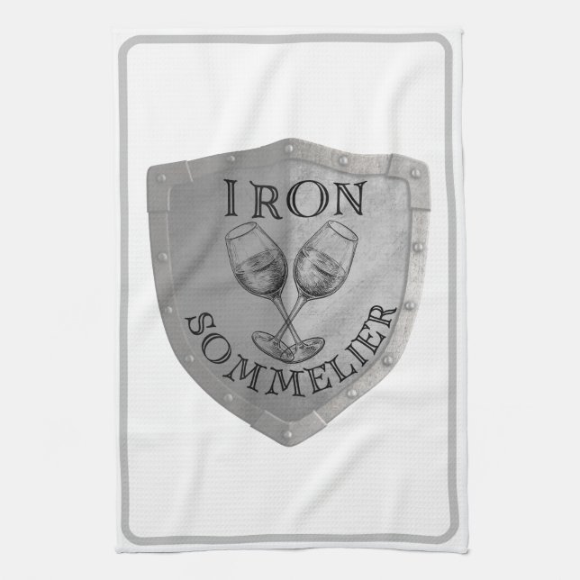 Linge De Cuisine Sommelier de vin amateur de fer  (Vertical)