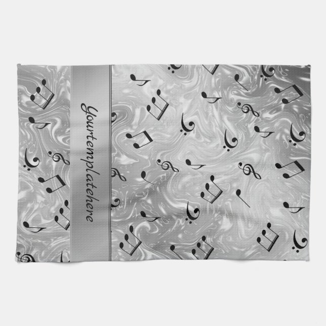 Linge De Cuisine son, métal, musique, musical, signe, note, forme, (Horizontal)