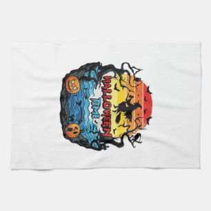 Linge De Cuisine Sorcellerie Halloween Citrouilles Chauves-souris C