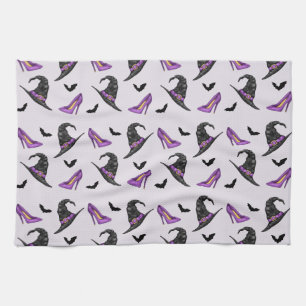 Linge De Cuisine Sorcière Casquette Lilac Talons avec chauves-souri