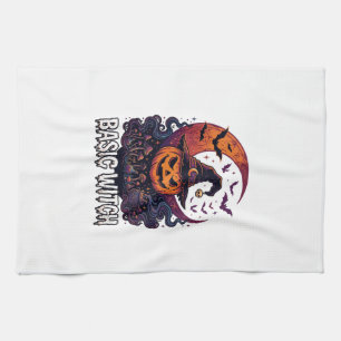 Linge De Cuisine Sorcière de base Halloween Citrouille Croissant de