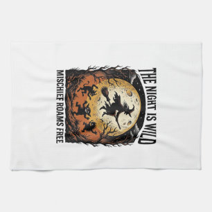 Linge De Cuisine Sorcière Vintage Halloween Lunes Malicieuses Graph