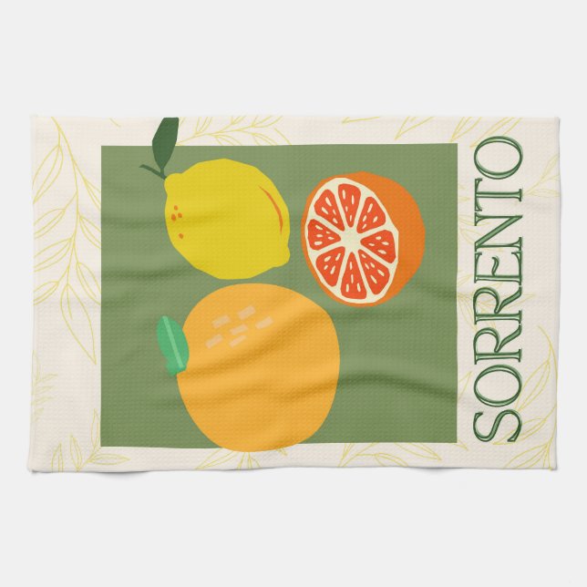 Linge De Cuisine Sorrente Italie Citrus Cuisine Imprimer (Horizontal)