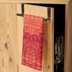 Linge De Cuisine Souk couché de soleil : Motif marocain d'Orange Ma