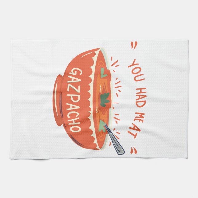 Linge De Cuisine Soupe rouge style : vous m'avez eu au gazpacho (Horizontal)