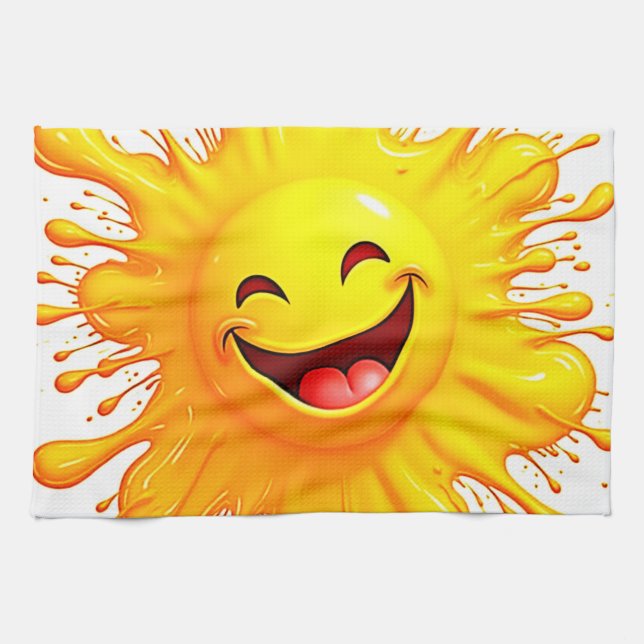Linge De Cuisine Sourires de soleil : Explosion de Joie (Horizontal)