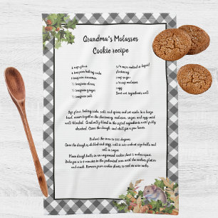 Linge De Cuisine Souris de Noël Sainte Recette Garder Gris Plaid