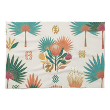 Sous-verres botaniques tropicaux Oasis dorée