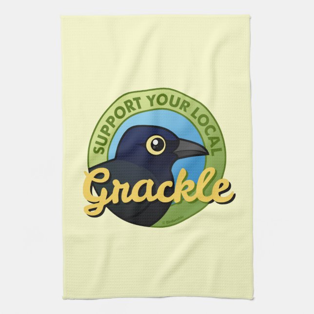 Linge De Cuisine Soutenez votre Grackle local (Vertical)