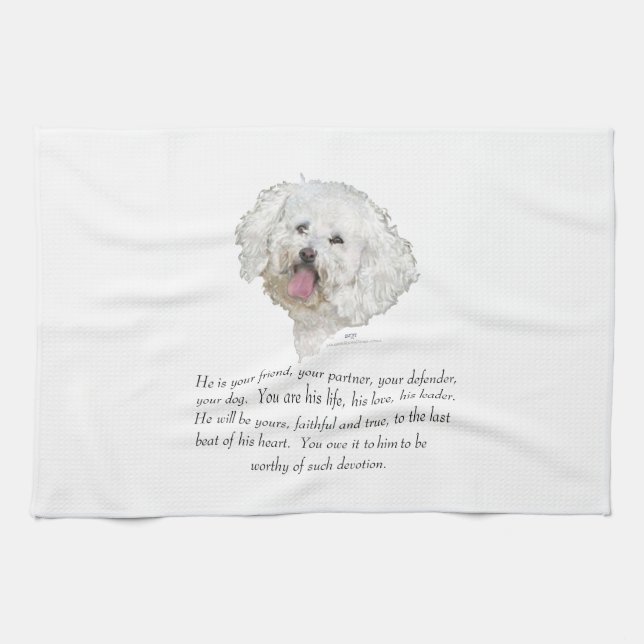 Linge De Cuisine Souvenir, Chien Mâle (Horizontal)