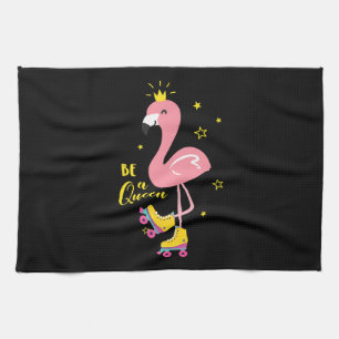 Linge De Cuisine Soyez Une Reine Rose Flamant rose Roller Femmes Fi