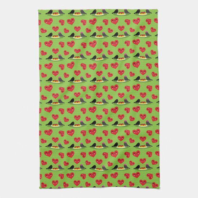 Linge De Cuisine Spaghetti Boules de viande Romantique Date Motif (Vertical)