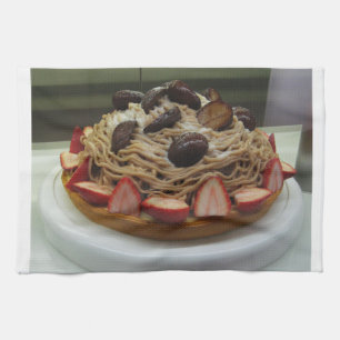 Linge De Cuisine Spaghetti japonais et gâteau aux fraises