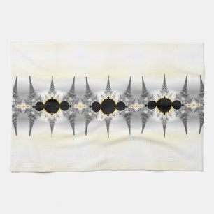 Linge De Cuisine Spikes fractaux de l'argent métallique